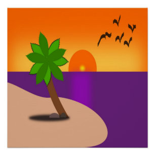 PÔSTER ILHA TROPICA