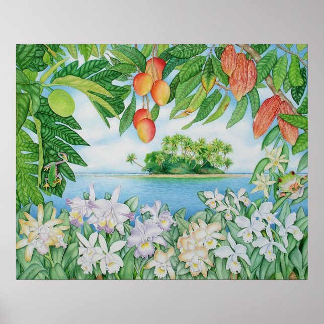 Pôster Ilha Tropical (Frente)