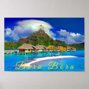 Poster Ilha tropical de Bora Bora