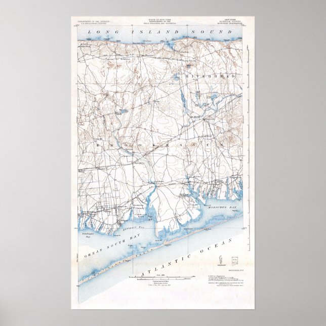 Poster Ilha Vintage Fire Brookhaven Long Island (Frente)