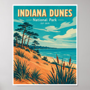 Poster Ilha Vintage Parque Nacional Royale Viagem