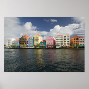 Pôster Ilhas ABC, CURACAO, Willemstad: Harborfront