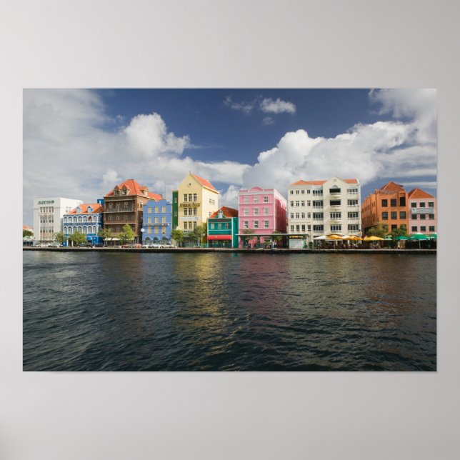 Pôster Ilhas ABC, CURACAO, Willemstad: Harborfront (Frente)