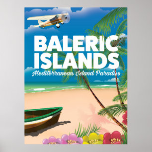 Poster ilhas baleares paraíso mediterrâneo