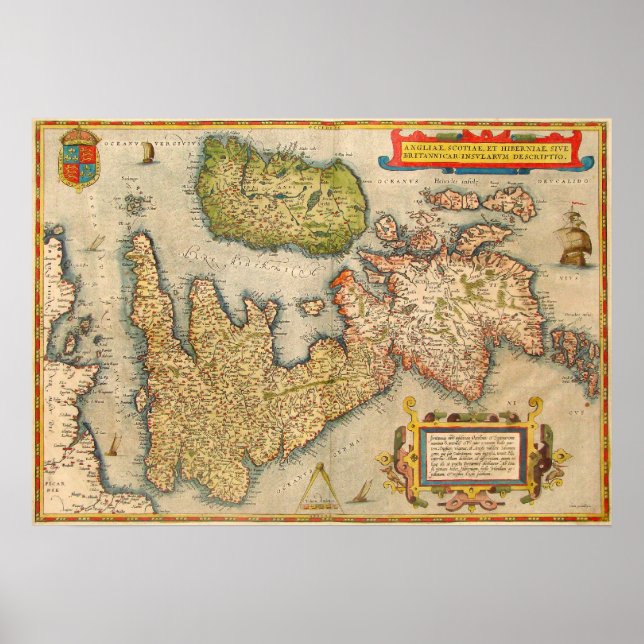 Pôster Ilhas Britânicas (Frente)