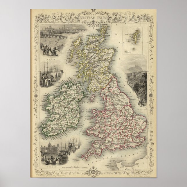Poster Ilhas Britânicas (Frente)