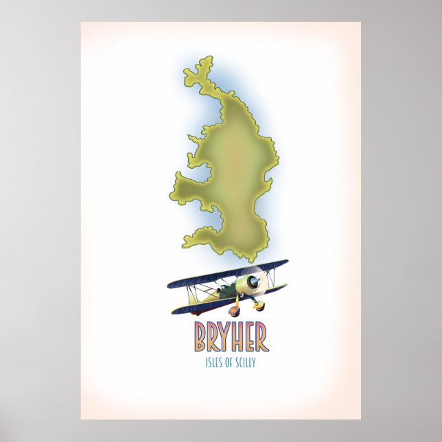 Poster Ilhas Bryher do mapa científico (Frente)
