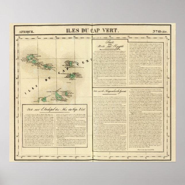 Poster Ilhas Cabo Verde África (Frente)