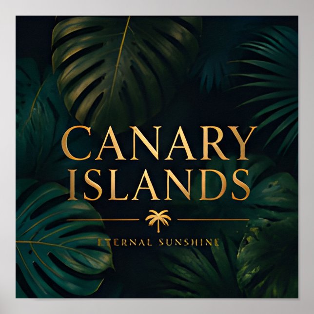 Poster Ilhas Canárias Fuga Botânica Tropical (Frente)