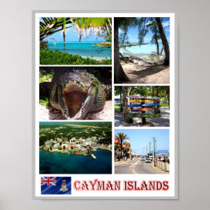 Poster Ilhas Cayman - Mosaico -