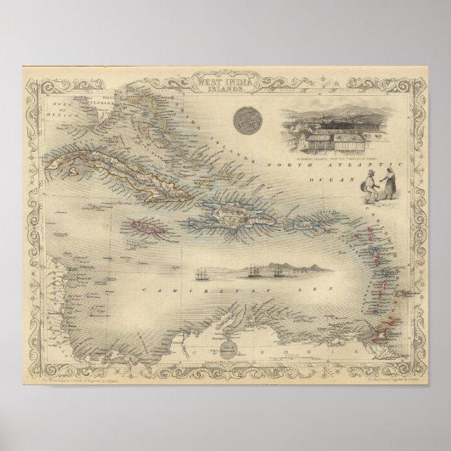 Pôster Ilhas da Índia Ocidental (Frente)