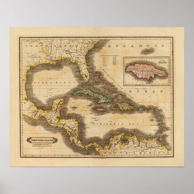 Pôster Ilhas da Índia Ocidental (Frente)