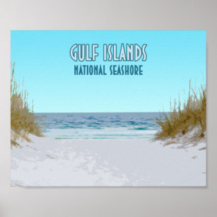 Poster Ilhas do Golfo - Seashore Mississippi, Flórida