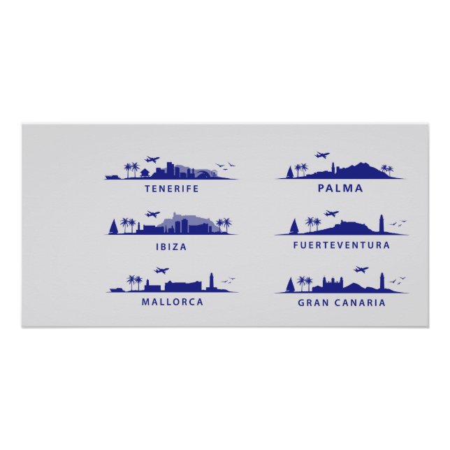 Pôster Ilhas espanholas (Frente)