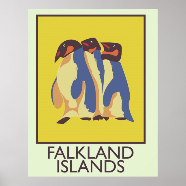 Poster Ilhas Falkland (Frente)