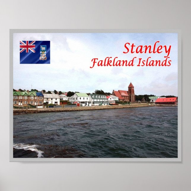 Poster Ilhas Falkland - Stanley - (Frente)