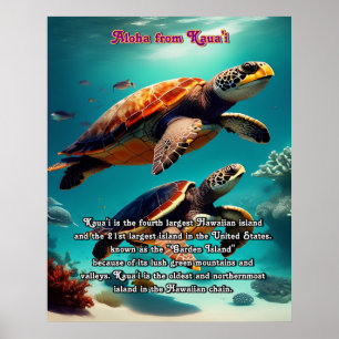 Poster Ilhas Havaianas Kauai Aloha