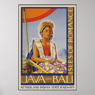 Pôster Ilhas Java e Bali de Romance