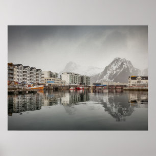 Poster Ilhas Lofoten, Cidade de Svolvaer