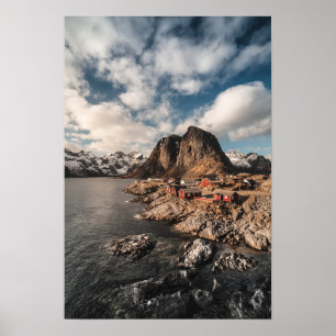 Poster Ilhas Lofoten da Noruega Hamnoya