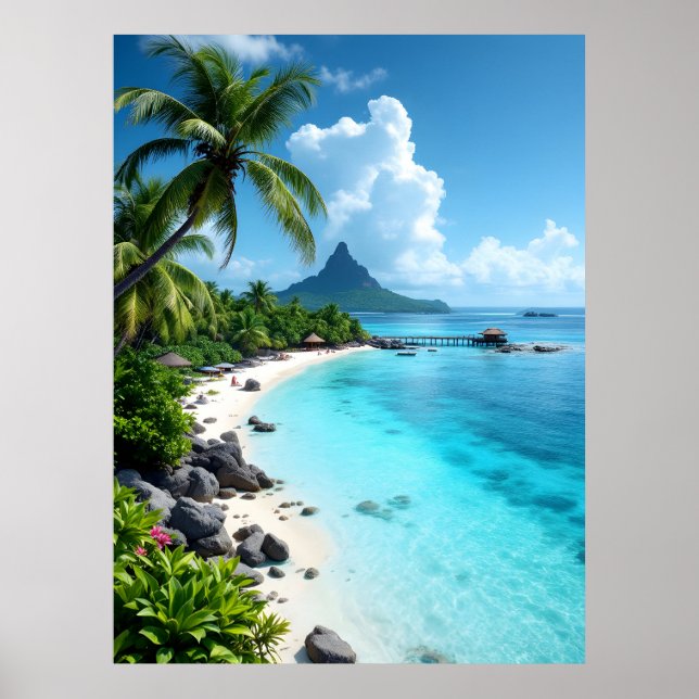 Poster ilhas Maldivas (Frente)