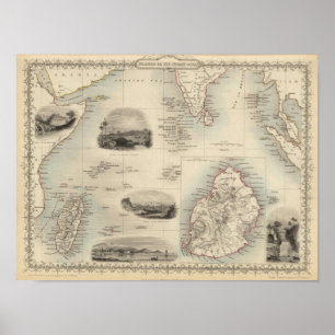 Poster Ilhas No Oceano Índico