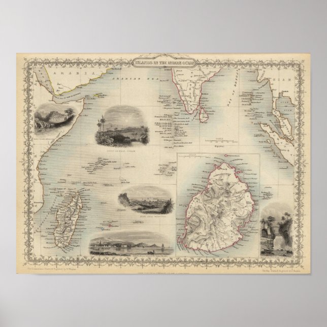 Poster Ilhas No Oceano Índico (Frente)