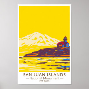 Poster Ilhas San Juan Monumento Nacional Washington