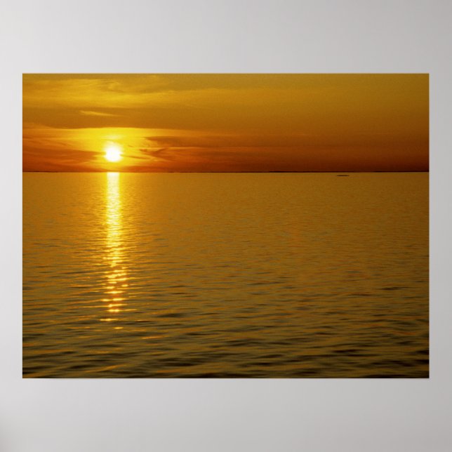 Poster Ilhas Suecas Sunset. (Frente)