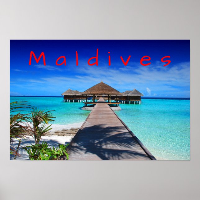 Poster Ilhas Tropicais Maldivas (Frente)