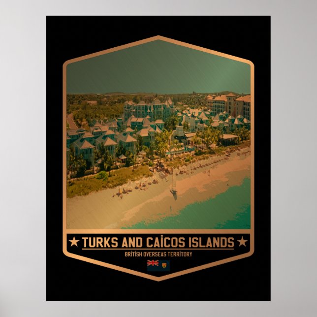 Poster Ilhas Turcas e Caicos (Frente)