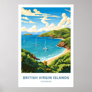 Poster Ilhas Virgens Britânicas Caribe Viagem