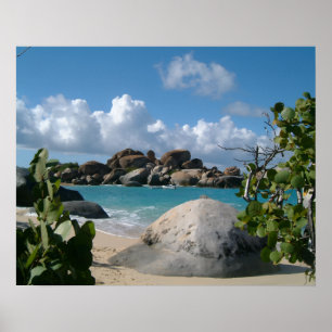 Poster Ilhas Virgens Britânicas, Gorda, Praia The Baths