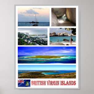 Poster Ilhas Virgens Britânicas - Mosaico -