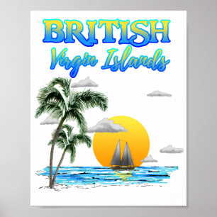 Poster Ilhas Virgens Britânicas Navegando