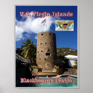 Poster Ilhas Virgens - Castelo da Barba Negra -