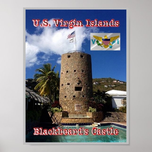 Poster Ilhas Virgens - Castelo da Barba Negra - (Frente)