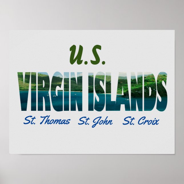 Poster Ilhas Virgens dos EUA (Frente)