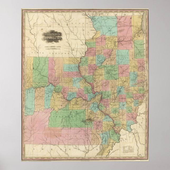 Pôster Illinois e Missouri (Frente)