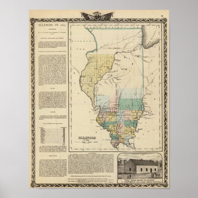 Pôster Illinois em 1822 (Frente)