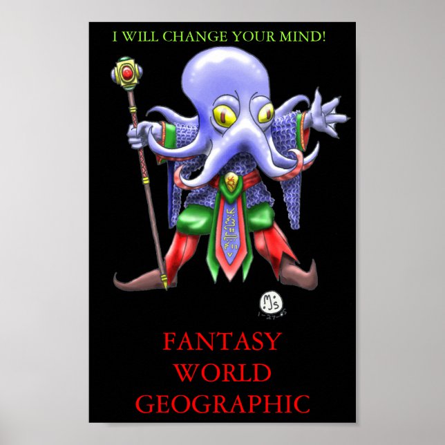 PÔSTER ILLITHIDMON CHIBI MINHA FLAYER FANTASY GEO MUNDIAL (Frente)