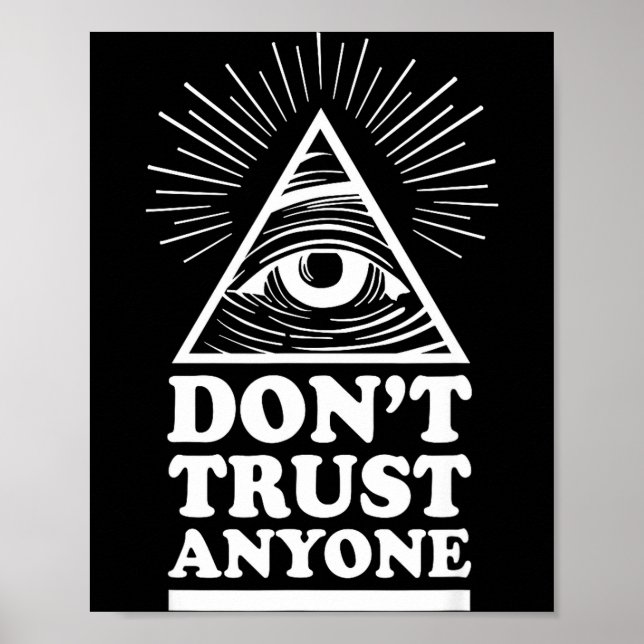 Poster Illuminati Don't Trust Anyone Eye Of Providence  (Frente)