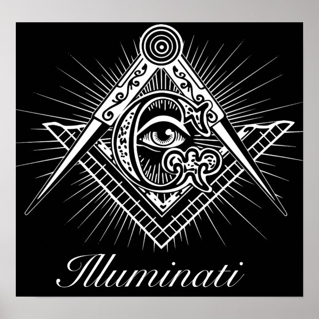 Pôster Illuminati Freemason - Todos Vendo Olhos (Frente)