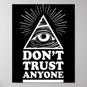 Poster Illuminati Não Confie Em Ninguém Olho Da Providênc