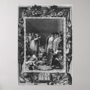 Poster Illustration from 'Le Lutrin' by Nicolas