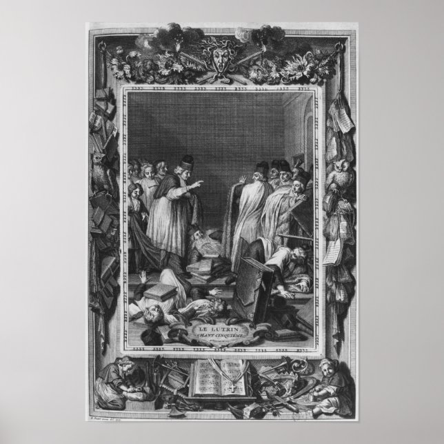 Poster Illustration from 'Le Lutrin' by Nicolas (Frente)