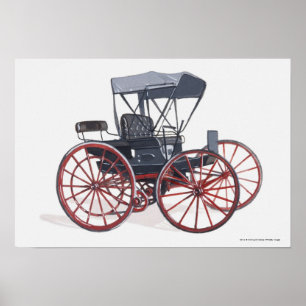 Pôster Illustration of horseless carriage