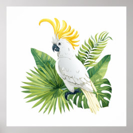 Poster Illustration of parrot cockatoo