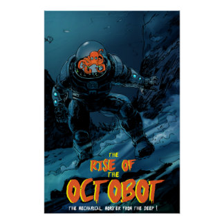 Pôster Illustration SF façon affiche de film vintage