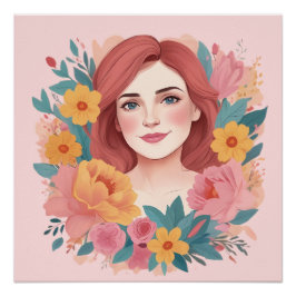 Pôster Illustrator de dia de as mães